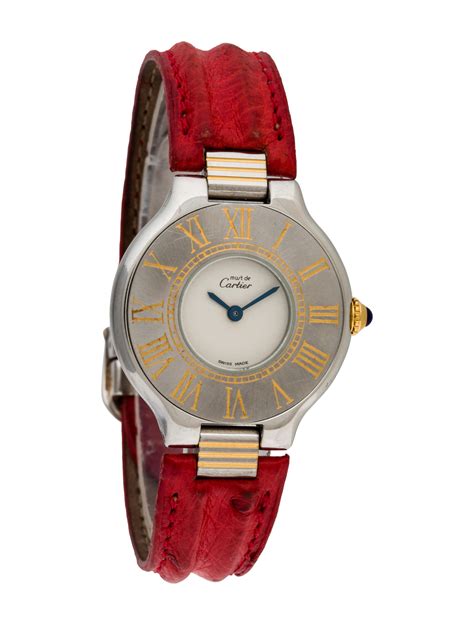 cartier must watch strap|must de cartier watch strap.